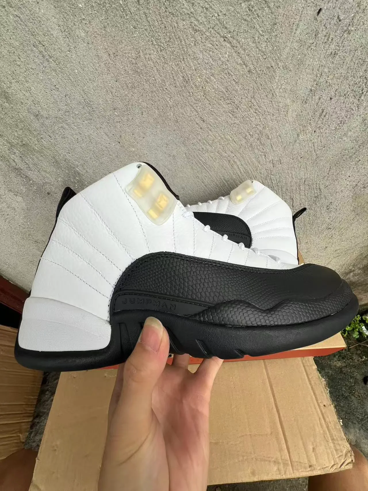 Air Jordan 12 Blanc et Noir Chaussures de Basketball 7
