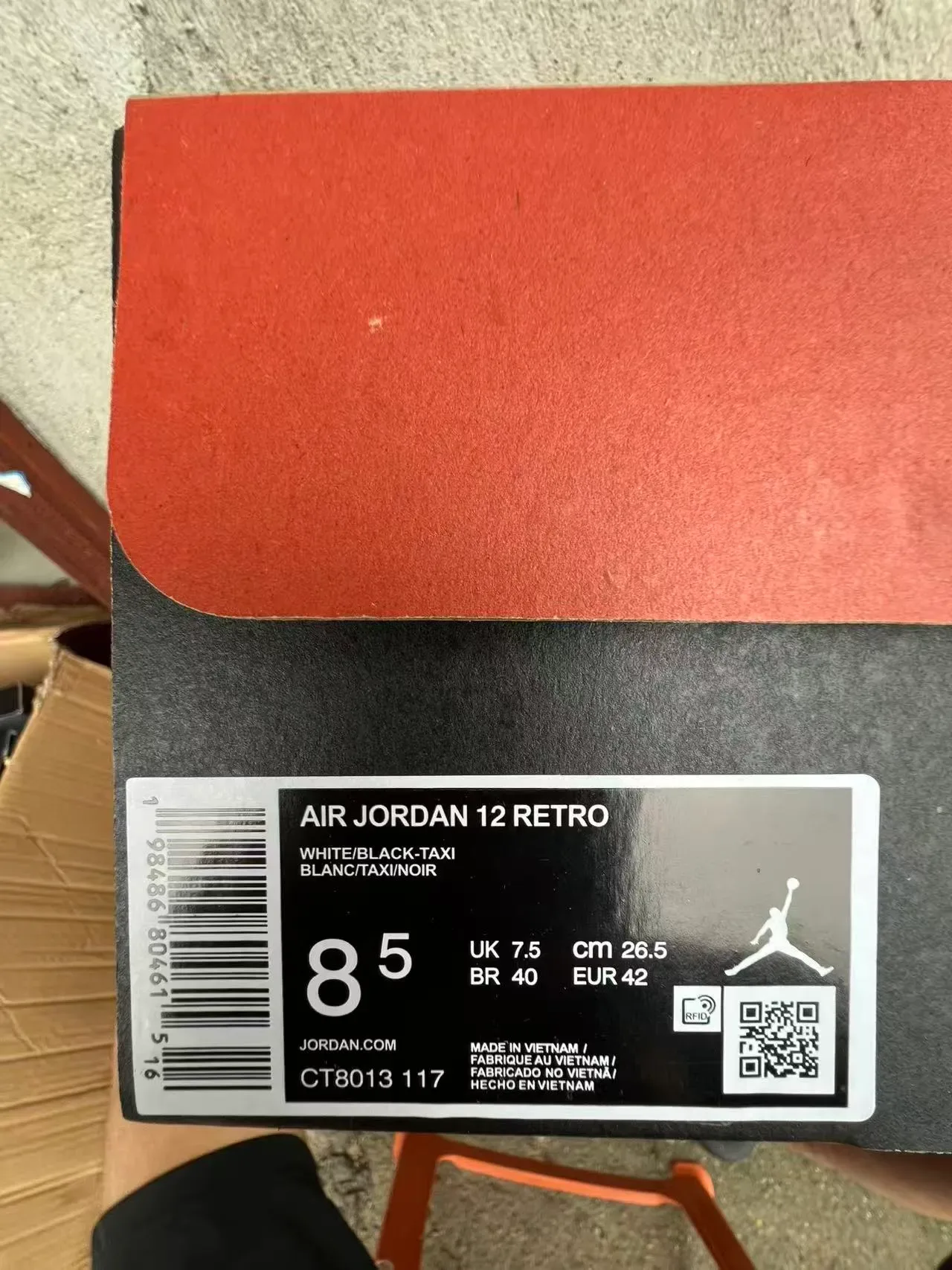 Air Jordan 12 Blanc et Noir Chaussures de Basketball 10