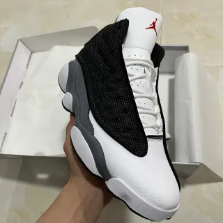 Air Jordan 13 Black White Gray Basketball Shoes