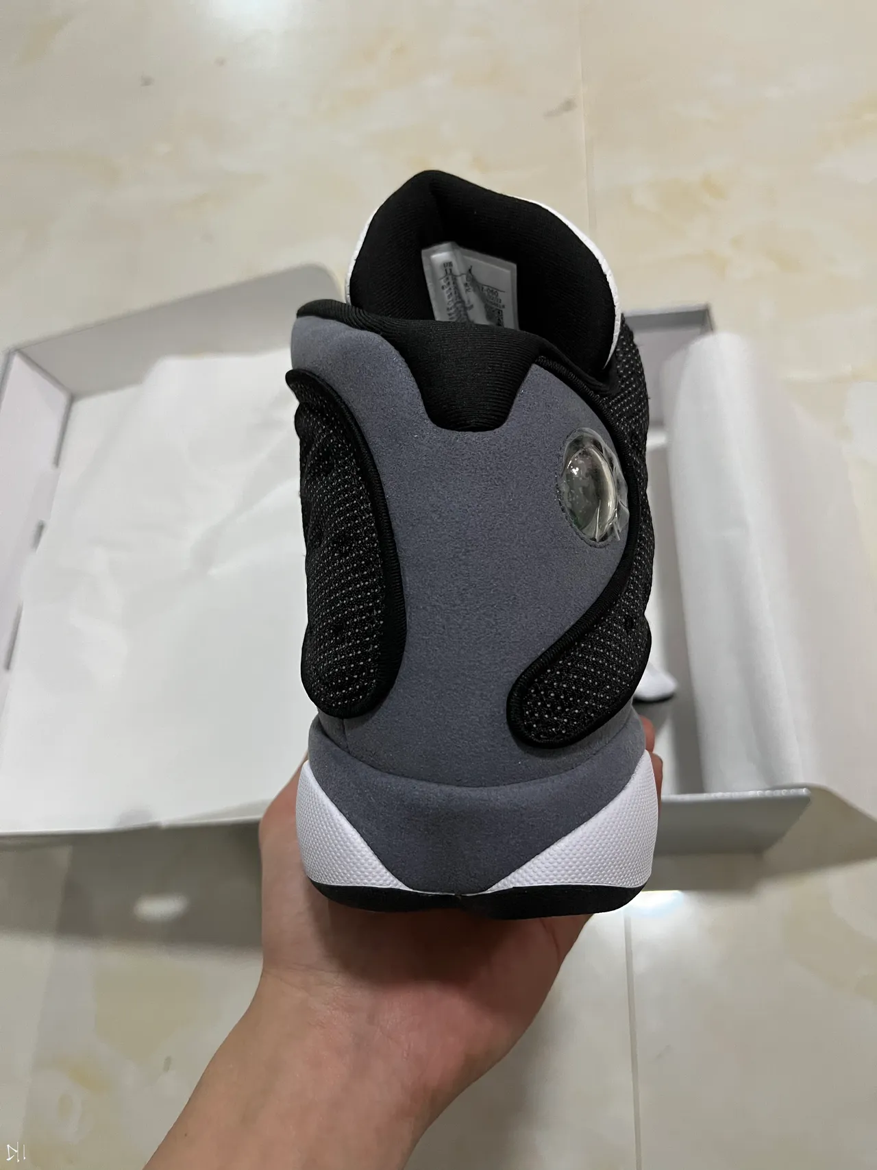 Air Jordan 13 Black White Gray Basketball Shoes 5