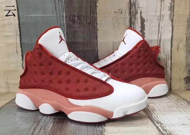 Air Jordan 13 Red and White Basketball Shoes 2