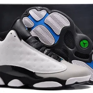 Air Jordan 13 White Black Blue Green Zapatillas de Baloncesto