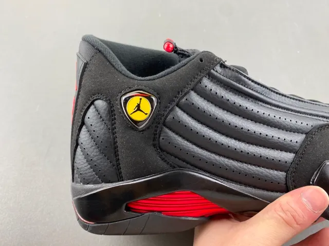 Air Jordan 14 Black Red Basketball Shoes 17