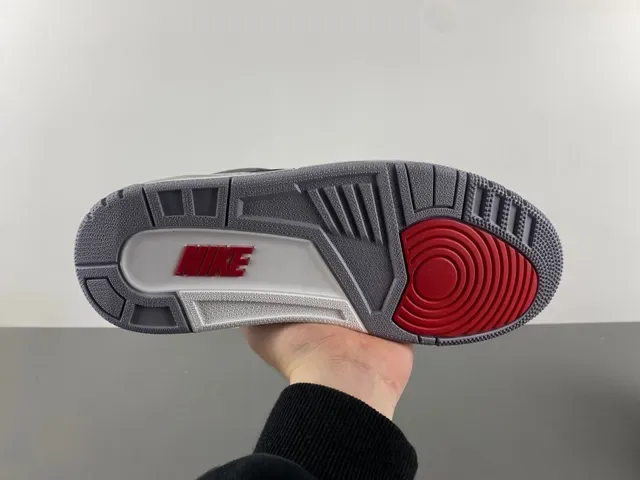Air Jordan 3 Black Cement Impression d'Éléphant Chaussures de Basketball 3