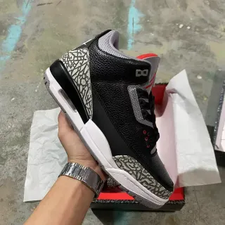 Air Jordan 3 黑水泥 大象印花 篮球鞋