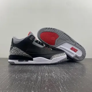 Air Jordan 3 Black Cement Elephant Print 篮球鞋