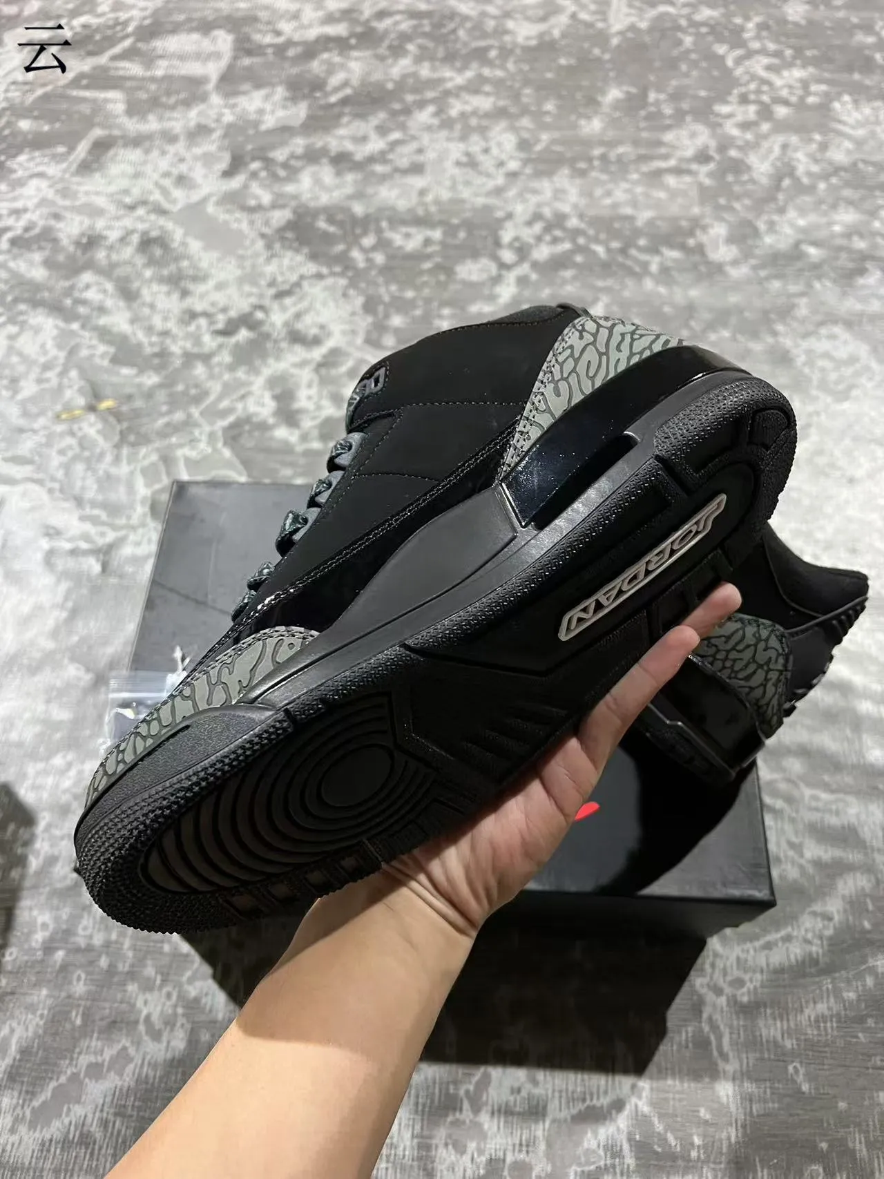 Air Jordan 3 Black Elephant Basketball Shoes 6