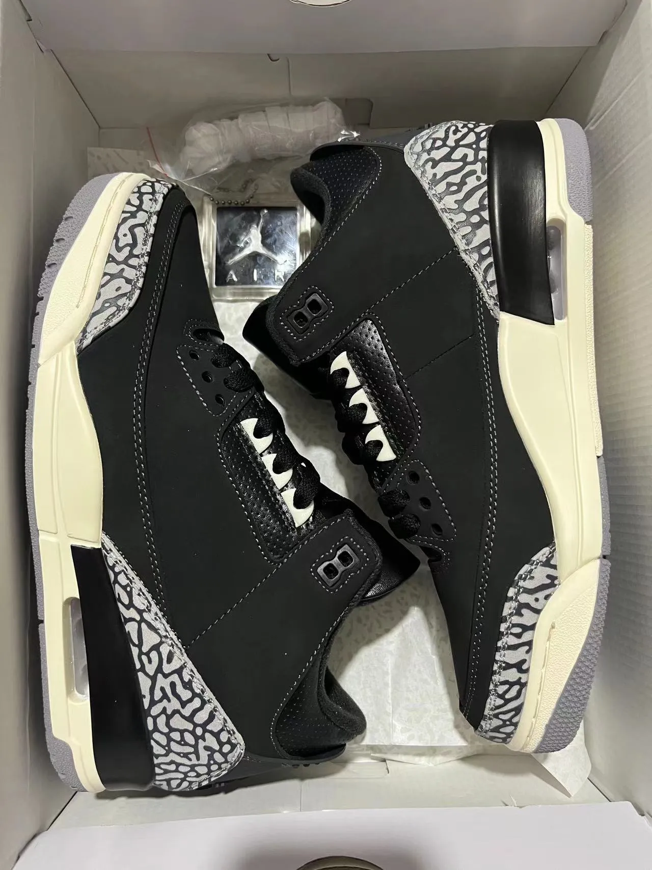 Air Jordan 3 Black Elephant Print Basketball Shoes 10