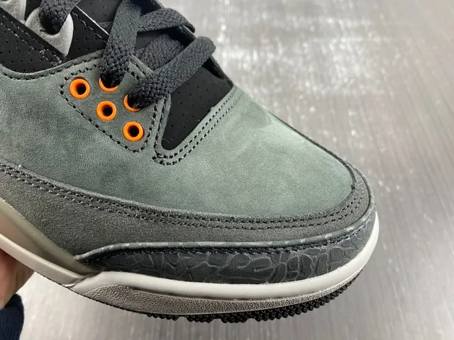 Air Jordan 3 Dark Charcoal Orange Elephant Print Basketball Shoes 6