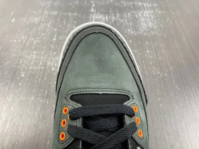 Air Jordan 3 Dark Charcoal Orange Elephant Print Basketball Shoes 10