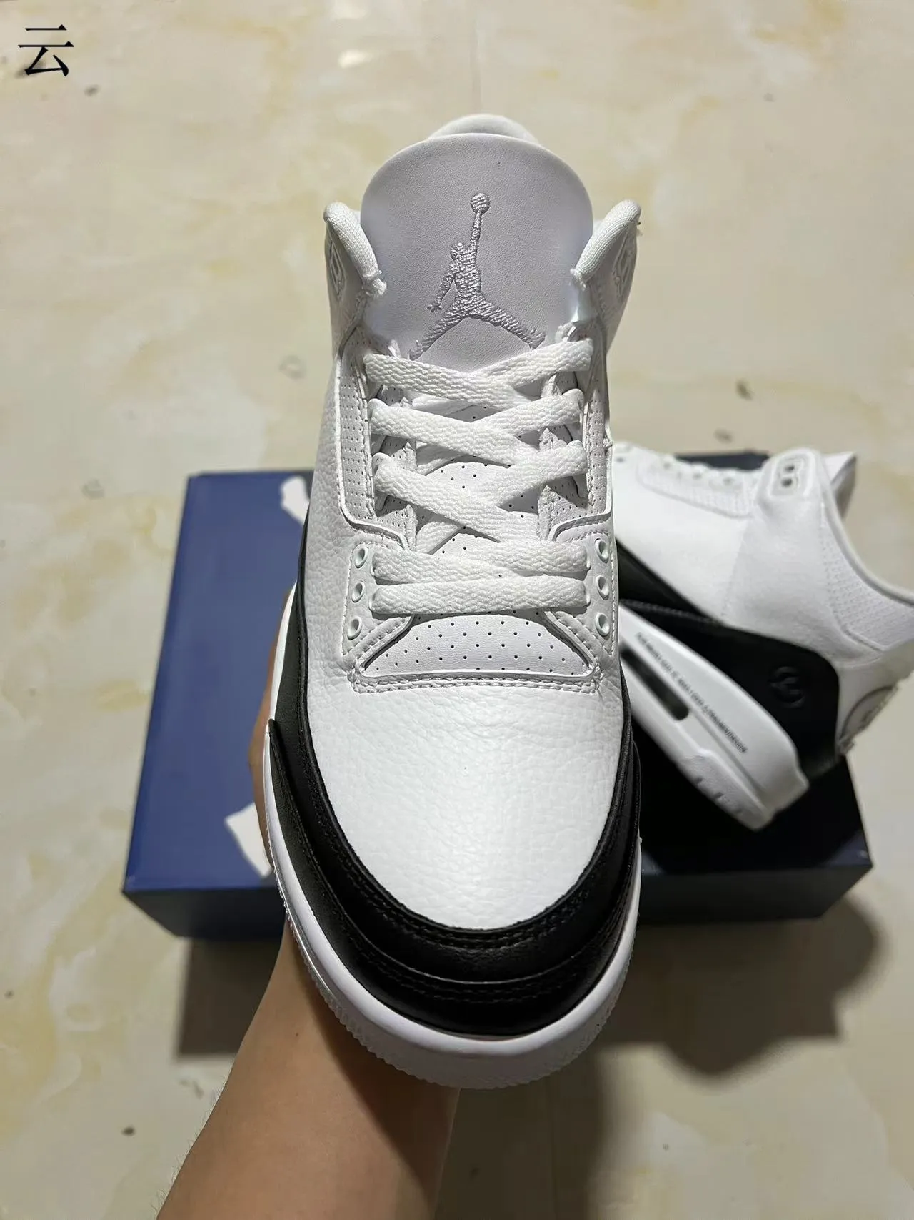 Air Jordan 3 Fragment Design White Black Basketball Shoes 3