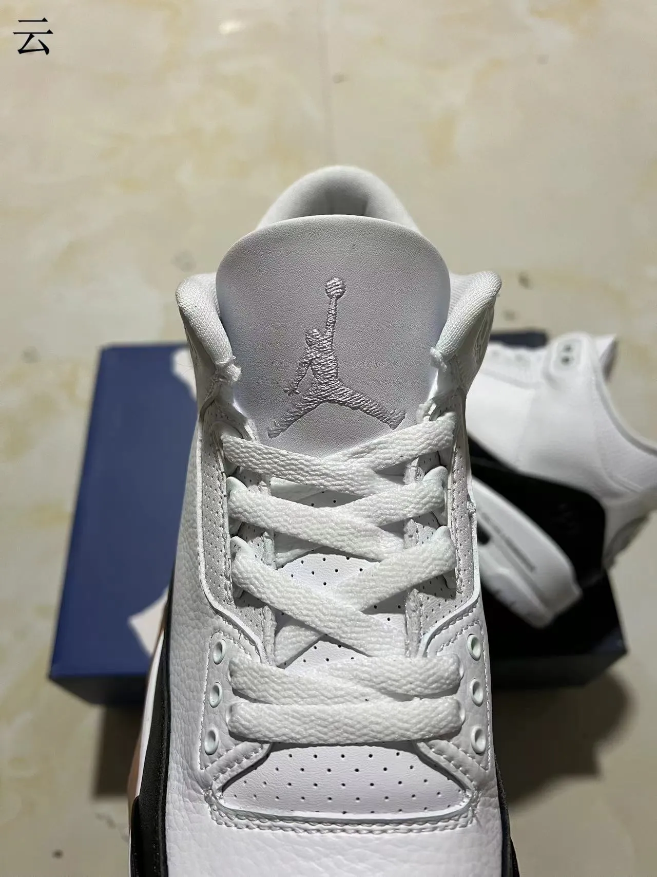 Air Jordan 3 Fragment Design White Black Basketball Shoes 4