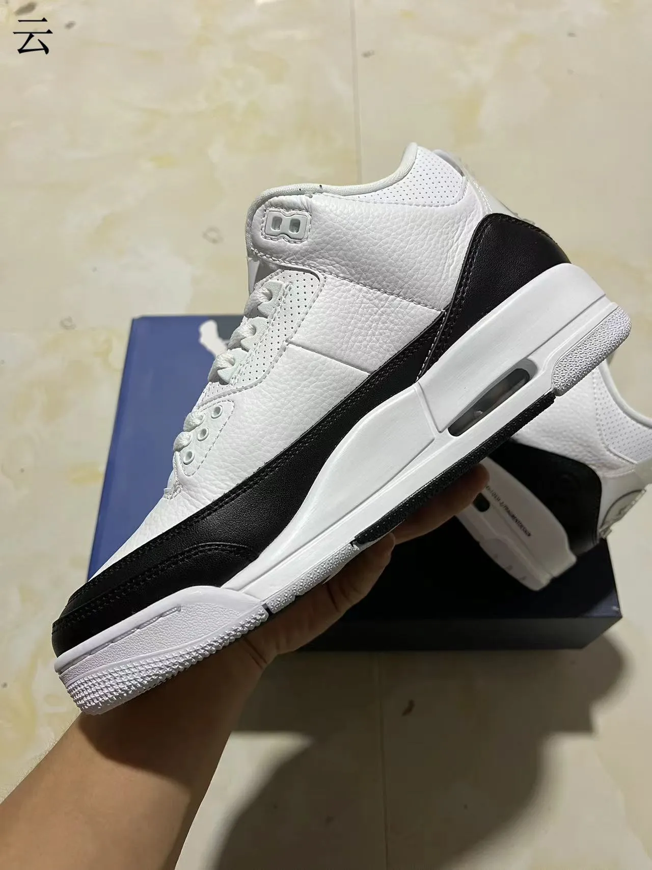 Air Jordan 3 Fragment Design White Black Basketball Shoes 5