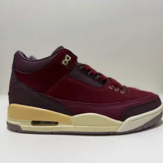 Air Jordan 3 Maroon Suede High-Top Basketball Shoes