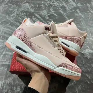Air Jordan 3 Rosa Pálido impressão de elefante tênis de basquete