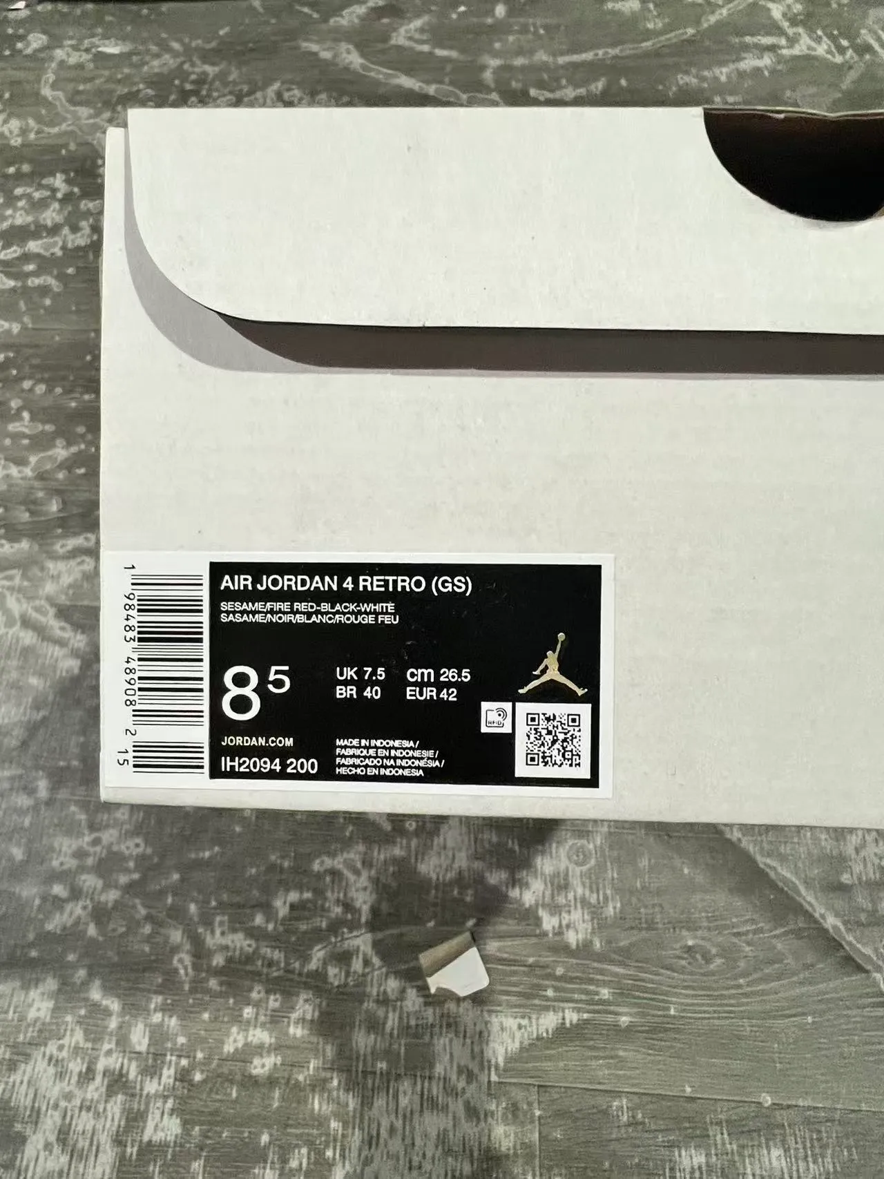 Air Jordan 4 Beige Black Red Basketball Shoes 10