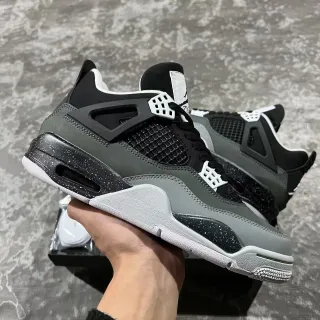 Air Jordan 4 Black Gray Speckled Basketball Shoes