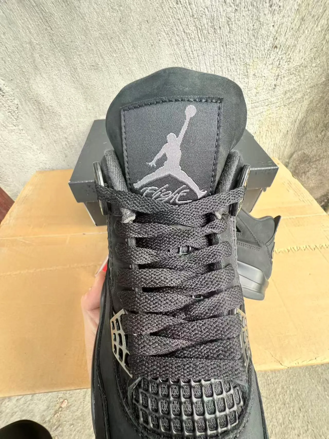 Air Jordan 4 Black Monochrome Basketball Shoes 4