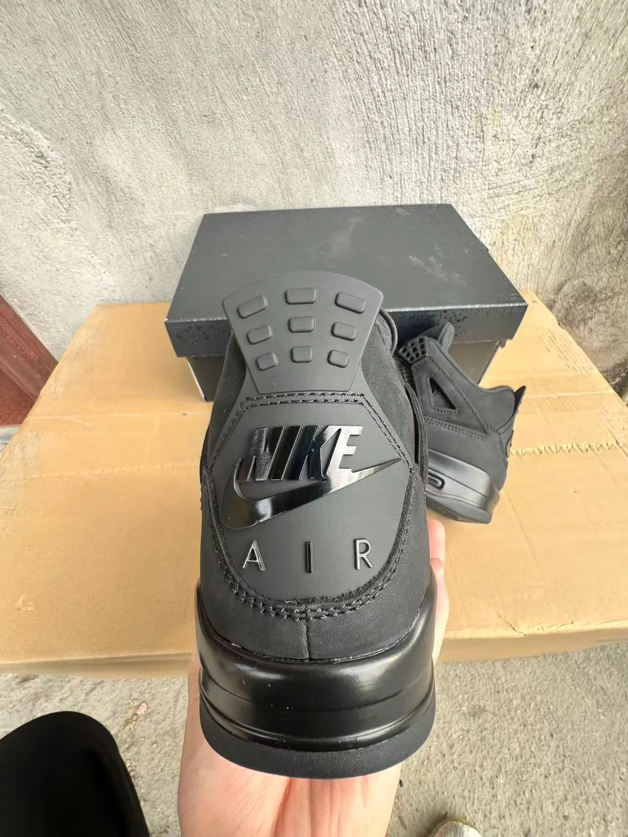 Air Jordan 4 Black Monochrome Basketball Shoes 8