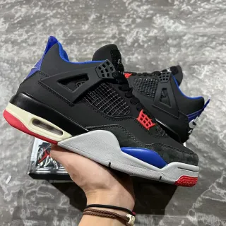 Air Jordan 4 Black Royal Blue Red Basketball Shoes