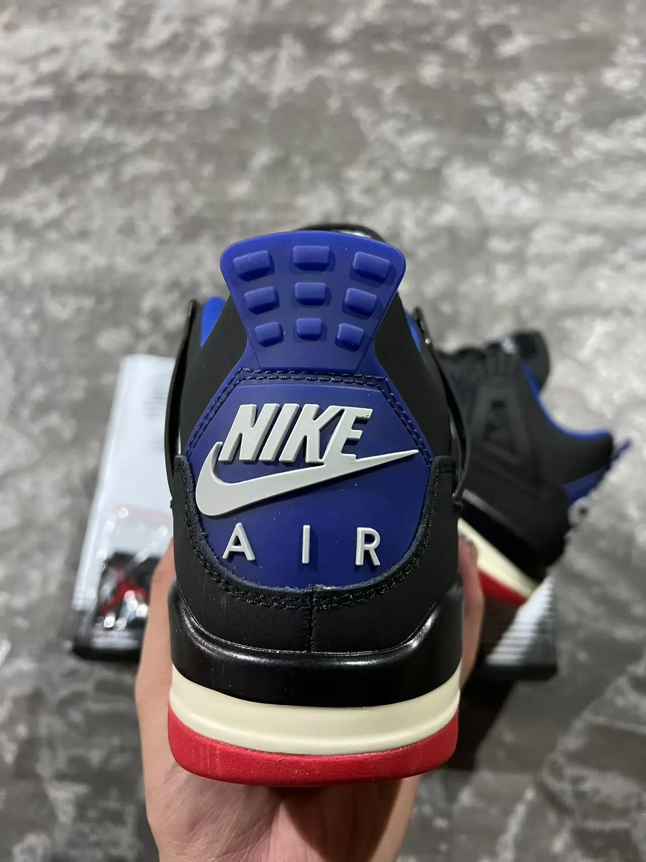 Air Jordan 4 Black Royal Blue Red Basketball Shoes 8