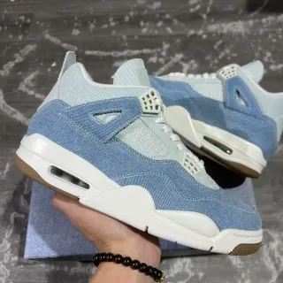 Air Jordan 4 Denim Light Blue White Gum Basketball Shoes