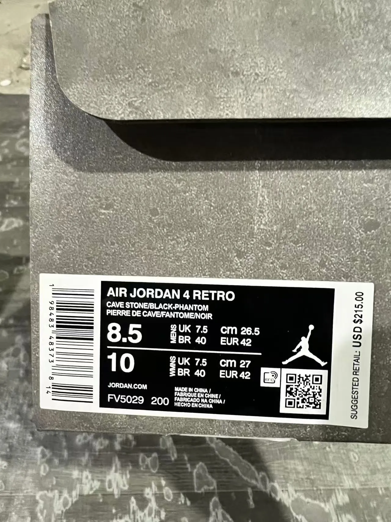 Tênis de basquete Air Jordan 4 em camurça cinza 9