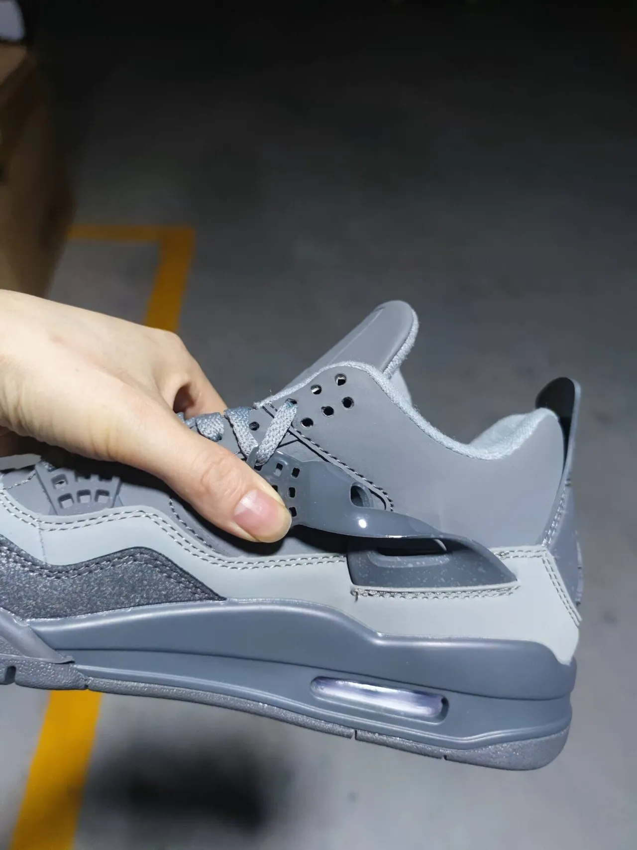 Air Jordan 4 Monochromatic Gray Basketball Shoes 8