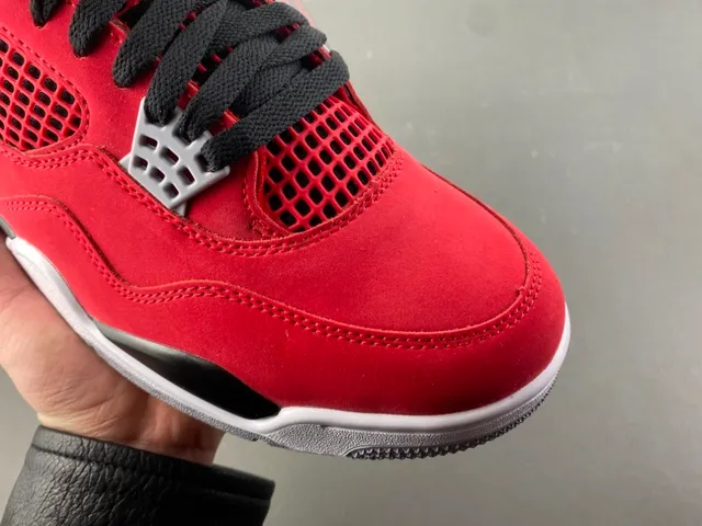 Air Jordan 4 Vermelho Preto Branco Tênis de Basquete 2
