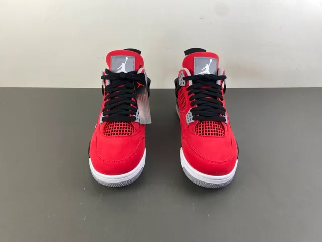 Air Jordan 4 Vermelho Preto Branco Tênis de Basquete 11