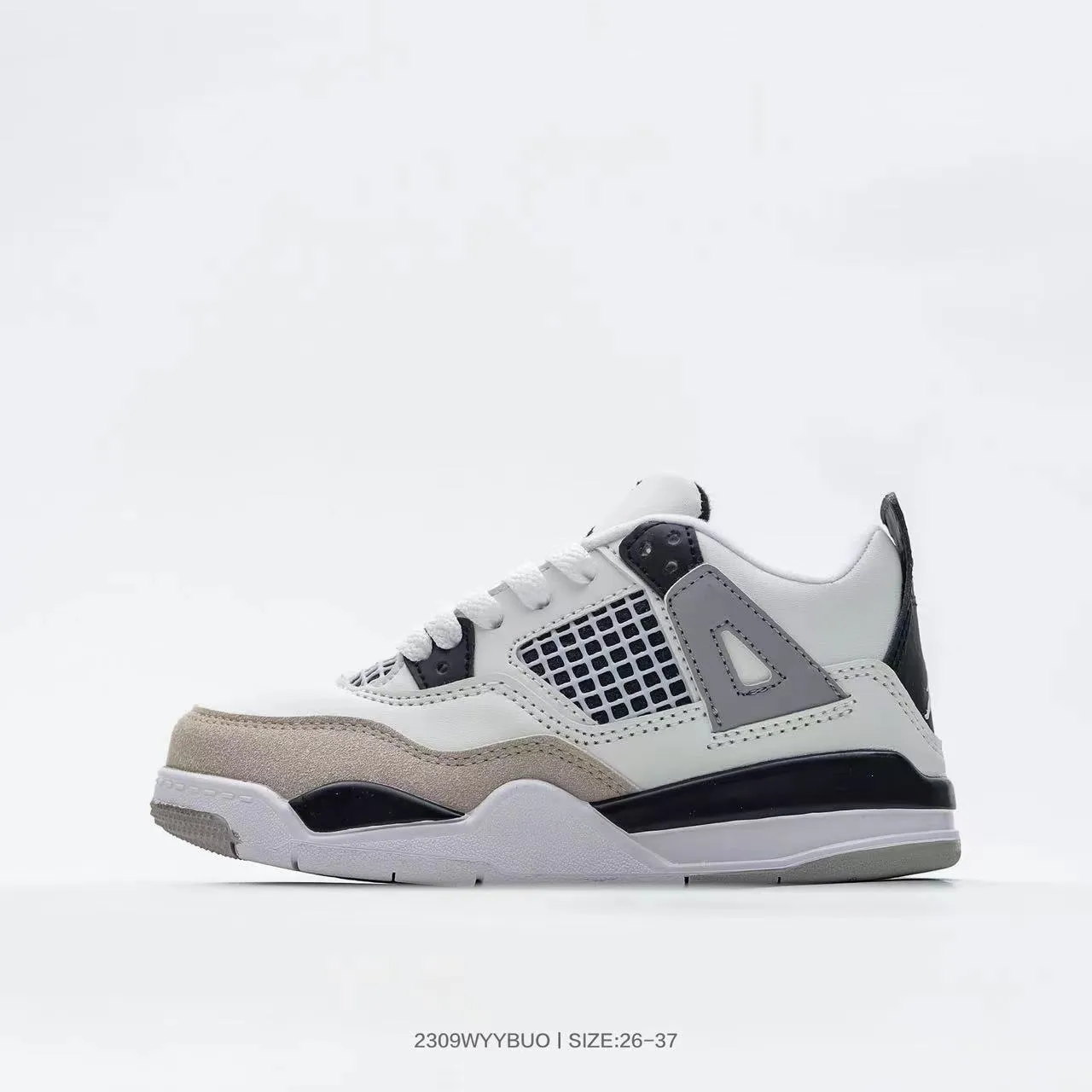 Air Jordan 4 White Black Red Basketball Shoes 4