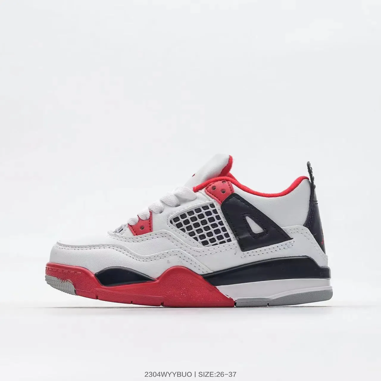 Air Jordan 4 White Black Red Basketball Shoes 12