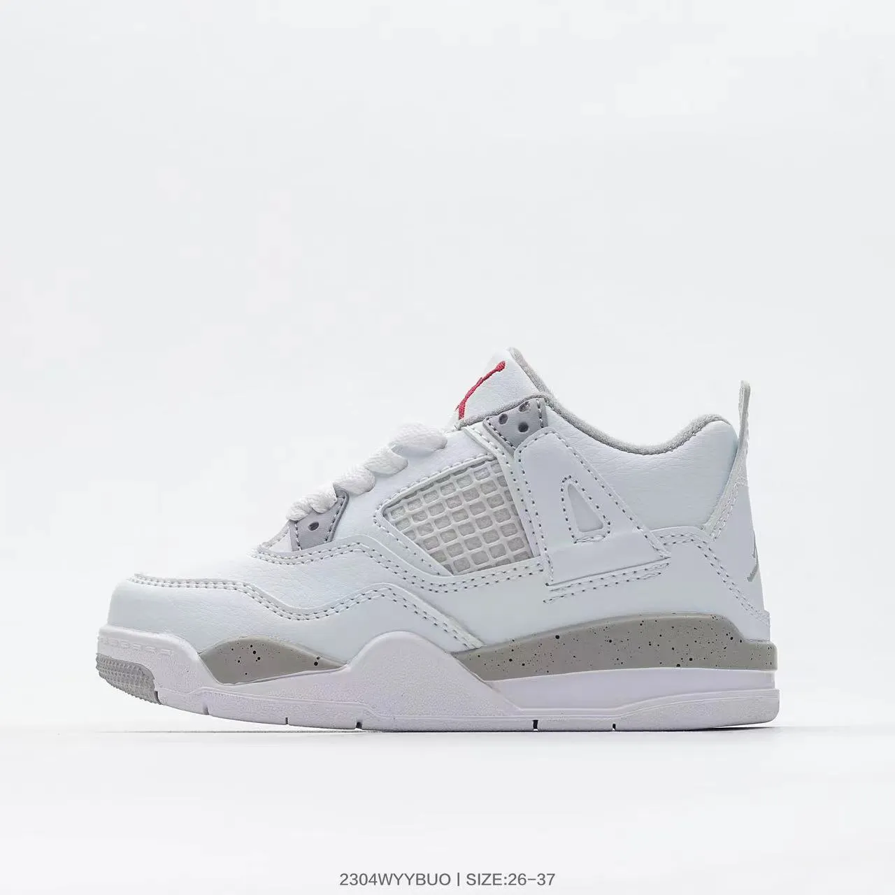 Air Jordan 4 White Black Red Basketball Shoes 16