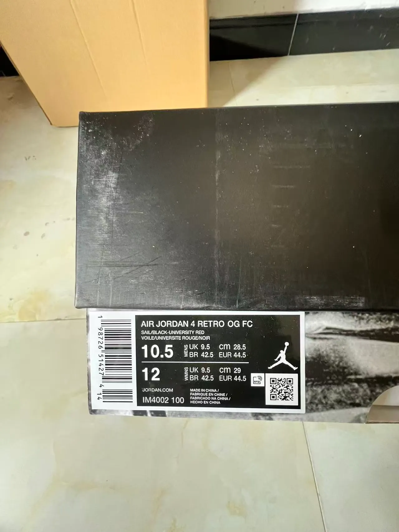 Air Jordan 4 White Black Red Basketball Shoes 10