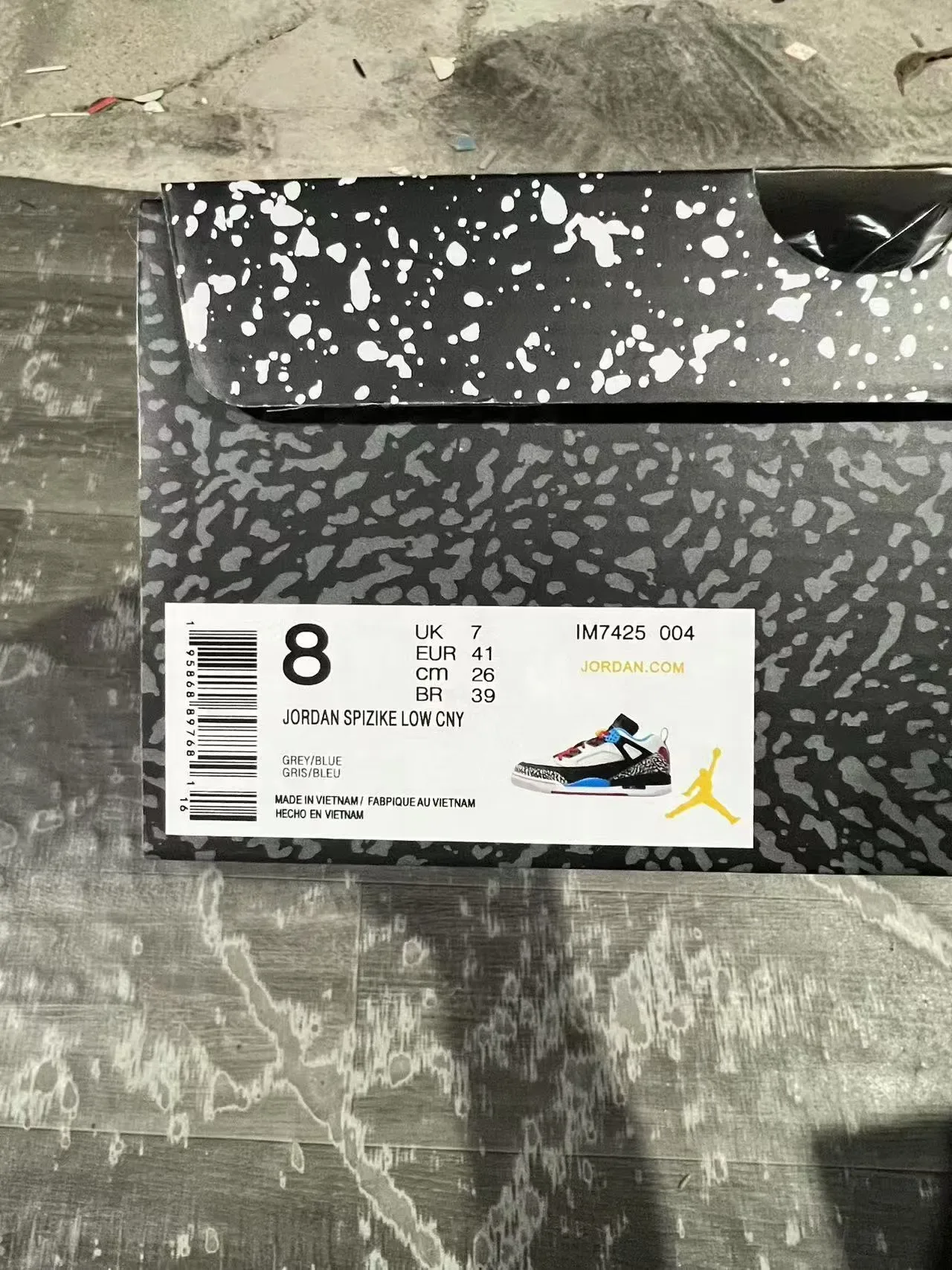 Air Jordan 4 Blanc Noir Rouge Bleu Imprimé Éléphant Chaussures de Basket 11