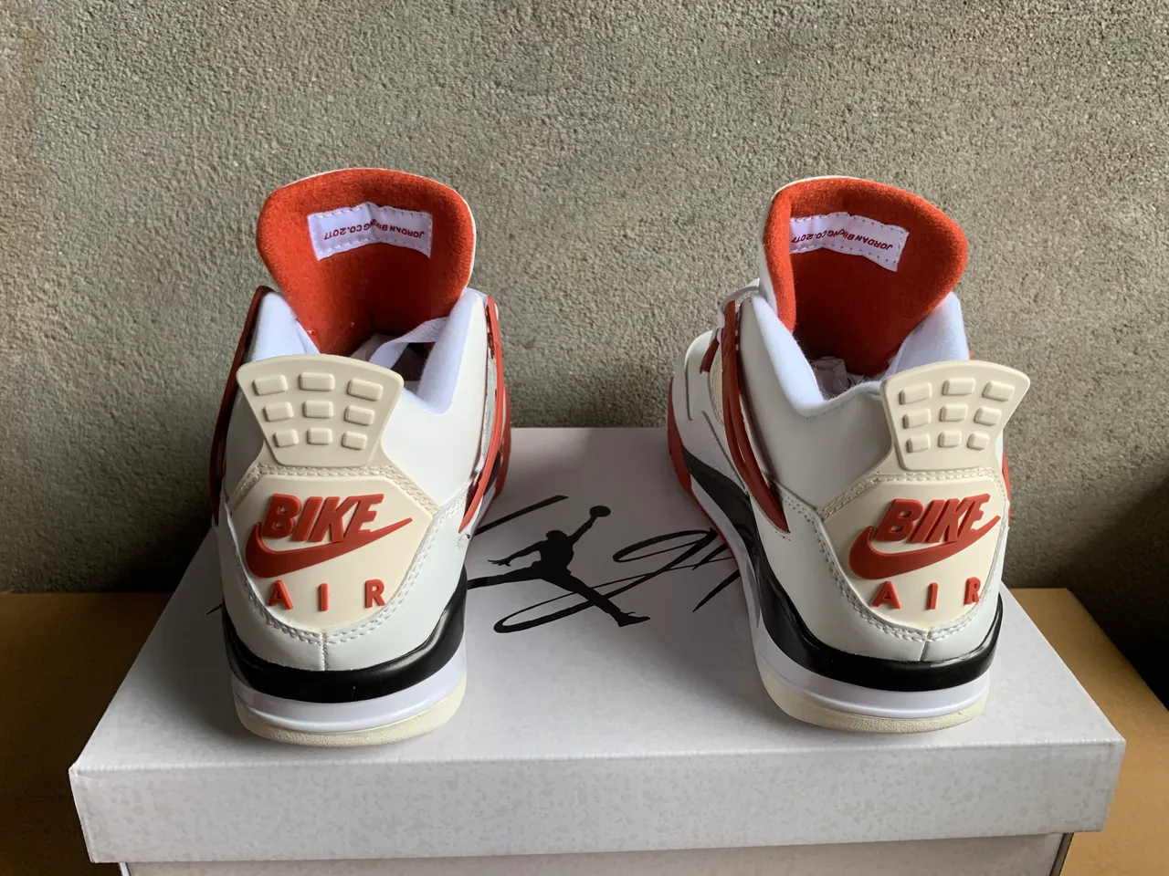Air Jordan 4 White Red Basketball Shoes 9