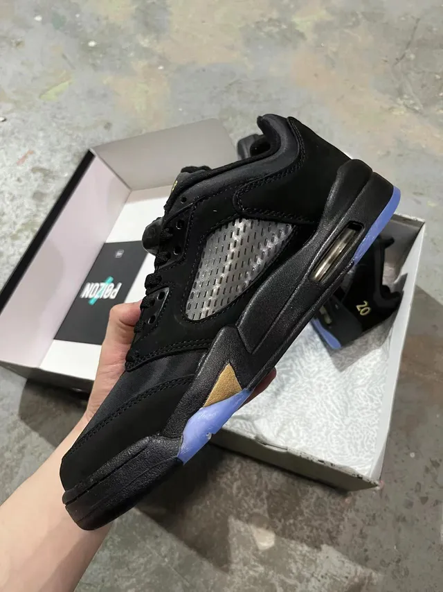 Tênis de basquete Air Jordan 5 Preto e Dourado '20' 3