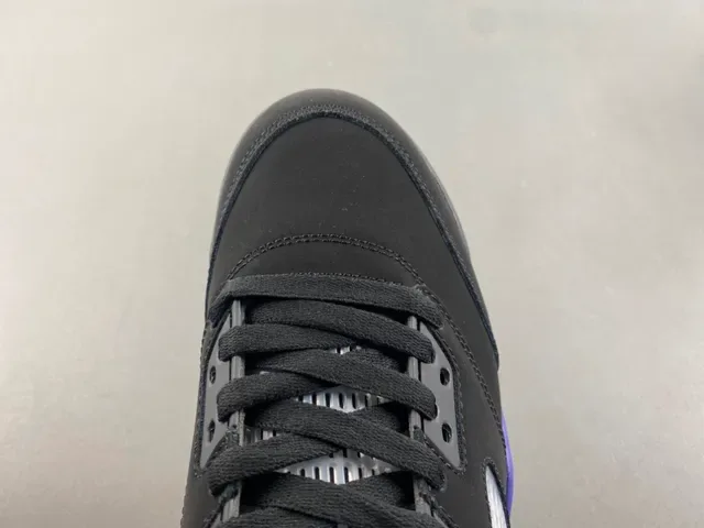 Air Jordan 5 Noir Violet Vert Chaussures de Basketball 5