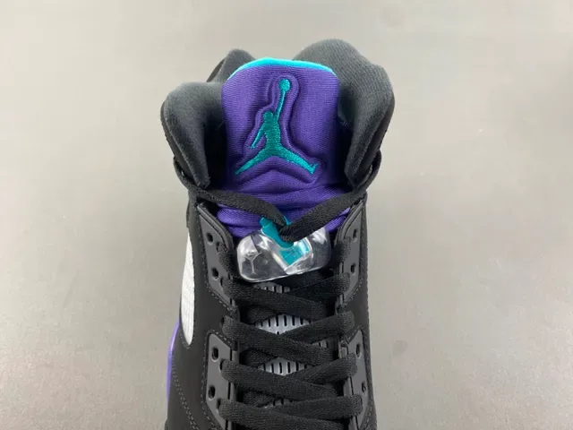 Air Jordan 5 Noir Violet Vert Chaussures de Basketball 6