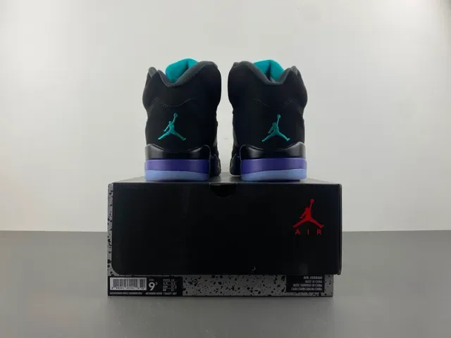Air Jordan 5 Noir Violet Vert Chaussures de Basketball 17