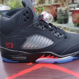 Air Jordan 5 Negro Rojo Azul Zapatos de baloncesto
