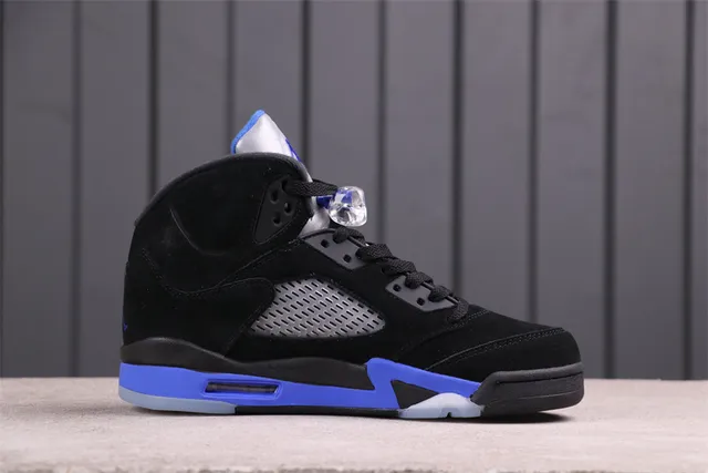 Air Jordan 5 Black Royal Blue Basketball Shoes 2