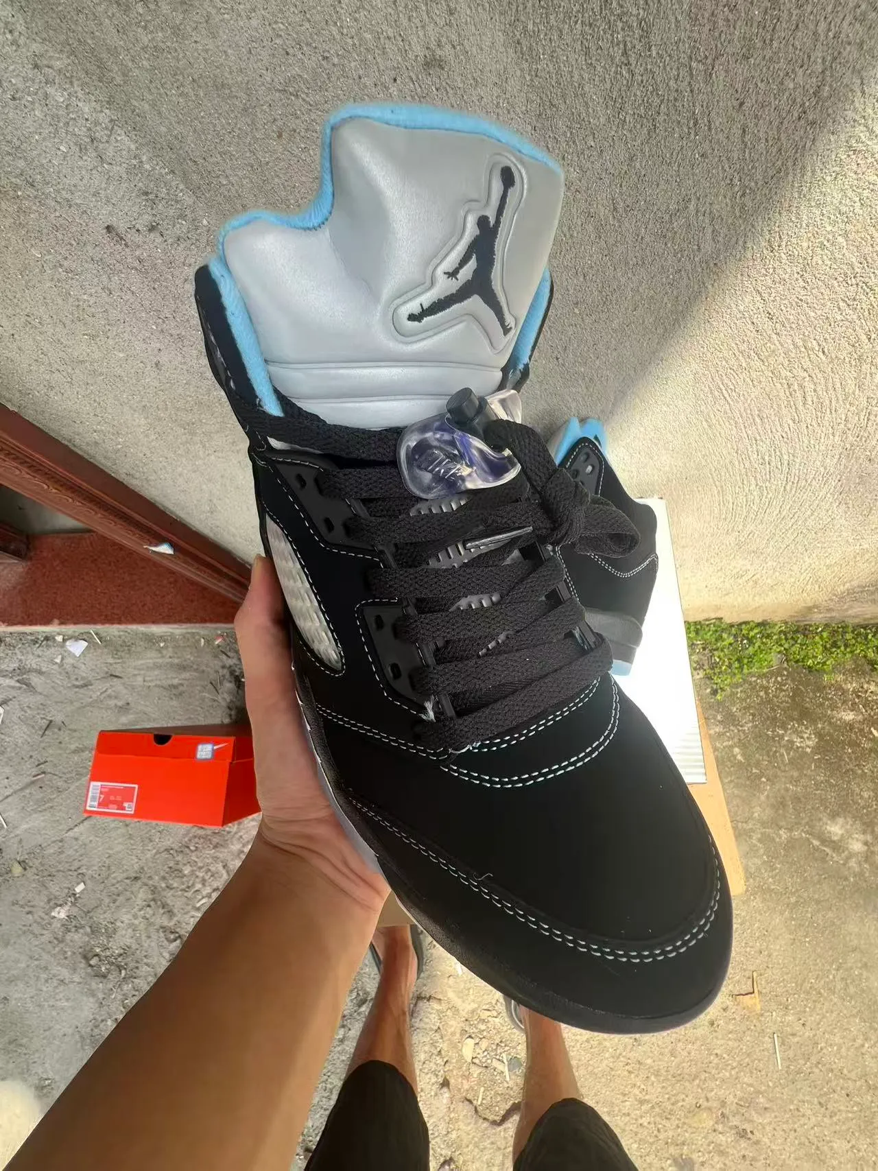 Air Jordan 5 Black White Translucent Sole Basketball Shoes 2