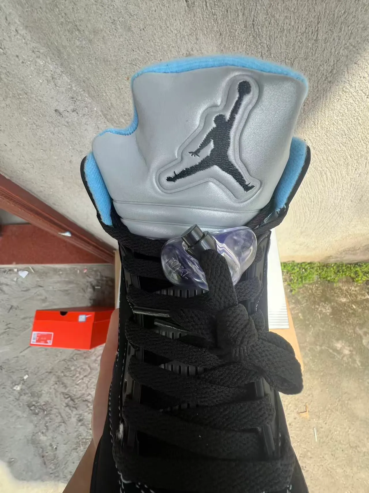 Air Jordan 5 Black White Translucent Sole Basketball Shoes 4