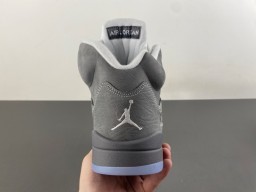 Air Jordan 5 Gray Basketball Shoes 4