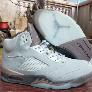 Air Jordan 5 Pale Ice Blue Gray Basketball Shoes