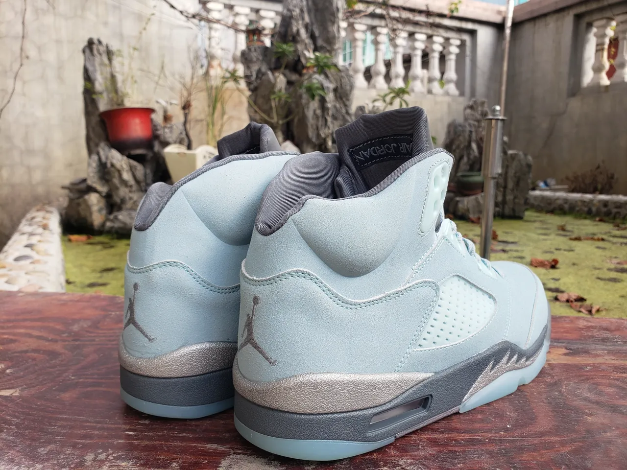 Air Jordan 5 Pale Ice Blue Gray Basketball Shoes 5