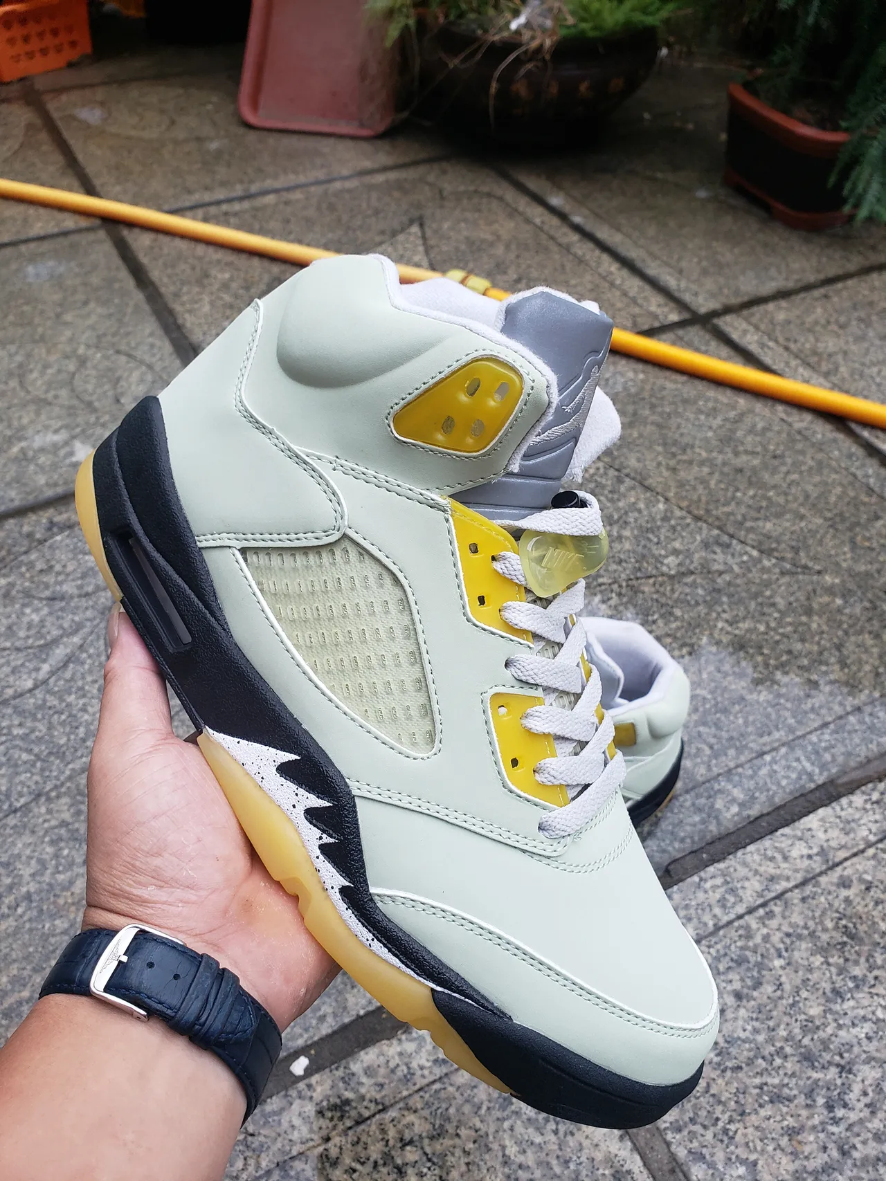 Air Jordan 5 Pale Ice Blue Gray Basketball Shoes 7