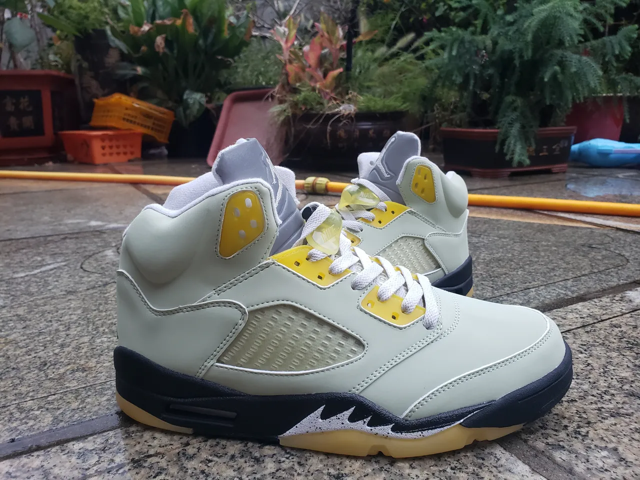 Air Jordan 5 Pale Ice Blue Gray Basketball Shoes 8