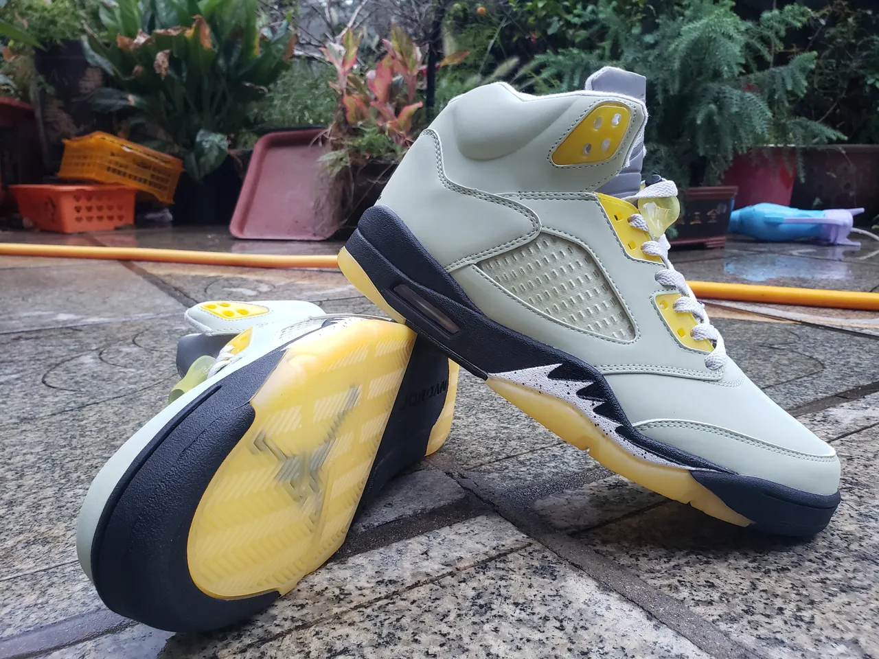Air Jordan 5 Pale Ice Blue Gray Basketball Shoes 9